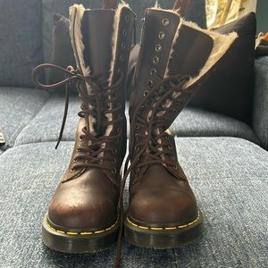 Fur lined Dr. Martens